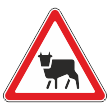 Дорожный знак 1.26 «Перегон скота» (металл 0,8 мм, I типоразмер: сторона 700 мм, С/О пленка: тип А инженерная)